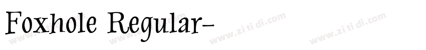Foxhole Regular字体转换
